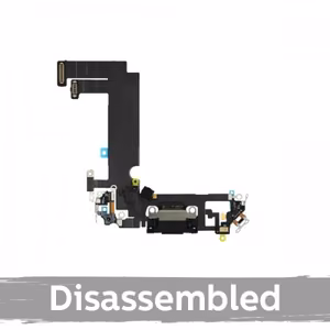 Charging Port Compatible with iPhone 12 Mini with flex / black / (100% original / disassembled)