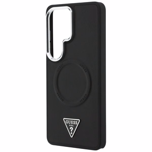 Guess Embossed Ring Triangle Logo MagSafe Чехол для Samsung Galaxy S26 Ultra - чёрный