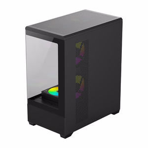 DarkFlash C365 kompiuterio korpusas (juodas) + 5 ventiliatoriai