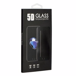 5D pilno klijavimo grūdintas stiklas - Samsung Galaxy S22 Ultra (skylė) juodas