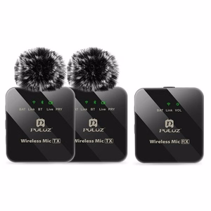 Bevielis skaitmeninis dvigubas mikrofonas, prisegamas, OTG USB Type-C, Lightning