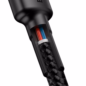 USB-C PD kabelis Baseus Cafule PD 2.0 QC 3.0 60W 1 m (juodas/pilkas)