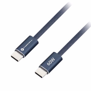 Кабель USB-C — USB-C Forcell F-Energy QC4.0 PD 3A 60W Cafule Color 1,2 м ACYH23 тёмно-синий