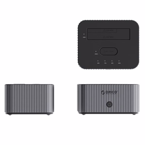 Orico IT28E-C 2 diskų prijungimo stotelė su M.2 NVME 2.5"/3.5 HDD/2.5" SSD klonavimo funkcija - pilka