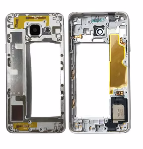 Средняя рамка Samsung A310 A3 2016 серый (чёрный) с вибромотором и боковыми кнопками Оригинал (б/у Grade B)