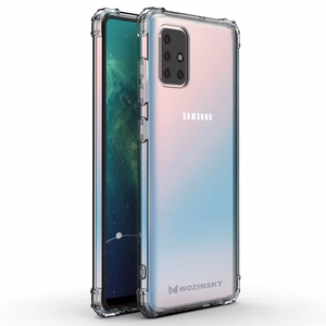 Dėklas telefonui Wozinsky – atsparus smūgiams, patvarus su militarinės klasės apsauga, skirtas Samsung Galaxy A72 4G, skaidrus