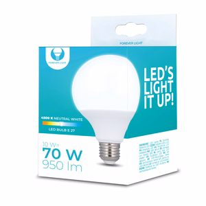 LED lemputė E27 G95 10W 230V 4500K 950lm Forever Light