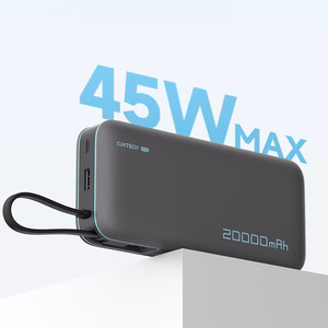 Cuktech CUKP200NGLLG 55W 20000mAh внешний аккумулятор со встроенным кабелем USB-C - Белый