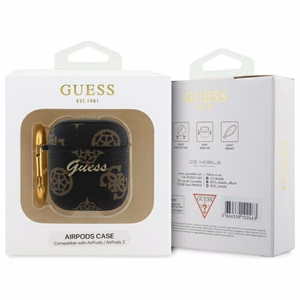 Guess GUA2PG4GPK AirPods 1/2 dėklas juodas 4G Hook