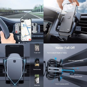 LISEN telefono laikiklis automobilio ventiliacijos grotelėms, telefonams iki 87 mm