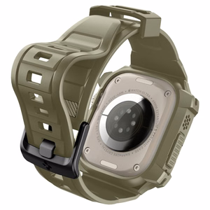 Spigen Rugged Armor Pro - Strap with case for Apple Watch Ultra 49 mm (Vintage Khaki)