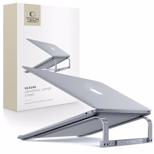 Tech-Protect ULS100 universalus nešiojamojo kompiuterio stovas iki 16" - pilkas