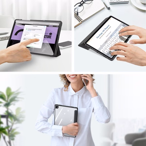 "Dux Ducis Toby" šarvuotas atlenkiamas dėklas, skirtas "Samsung Galaxy Tab A11 Plus/A9 Plus" - juodas