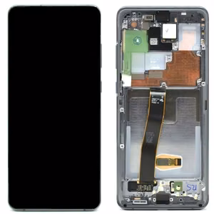LCD экран Samsung G988 S20 Ultra с тачскрином и рамкой Cosmic Grey Оригинал (сервисная упаковка)