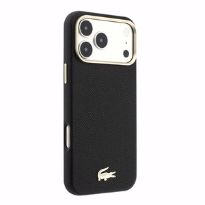Dėklas Lacoste PU Leather Champs Elysees Gold Logo MagSafe Apple iPhone 18 Pro Max