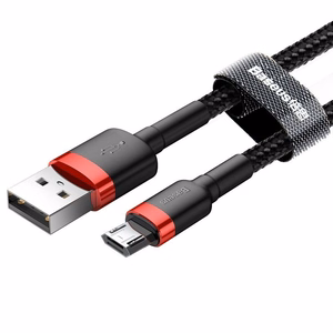 Кабель Baseus Cafule Micro USB 2A 3м (чёрно-красный)