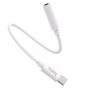 Adapter AUX USB C to Jack 3,5 mm Hoco LS30 white