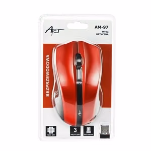 ART беспроводная компьютерная мышь 2,4G 1000 dpi AM-97 красная