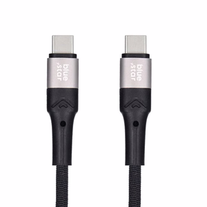 Кабель USB C to USB C Blue Star 3A 60W PD QC4.0 в оплётке 2 m TFK-DC-004 чёрный