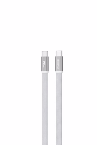 Devia Ultra3 USB-C PD 240W Metal Woven Flat кабель быстрой зарядки 1,5 m белый