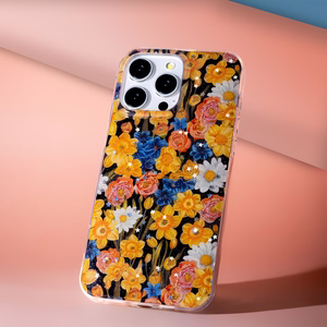 Glow Glam dėklas telefonui Motorola Moto G56 oranžinis