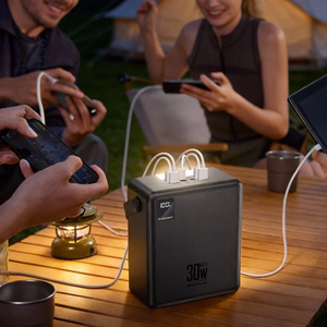 Wozinsky W8-B 100000mAh 30W Powerbank 2xUSB-A and 2xUSB-C with Flashlight - Black