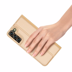 Dux Ducis Skin Pro dėklas atverčiamas dėklas Samsung Galaxy S22 + (S22 Plus) auksinis