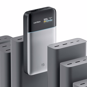 "Cuktech PB150S" 100W 15000mAh maitinimo bankas - pilkos spalvos