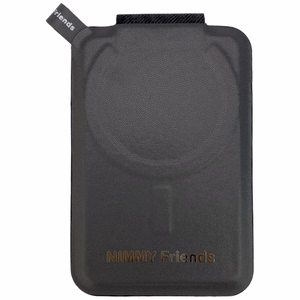 Nimmy New Big-Eye Cute Pets 2.0 Dog magnetinis „MagSafe“ kortelių dėklas telefonui su stovu – juodas