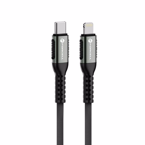 FORCELL F-ENERGY C259 kabelis Type C į Lightning PD 3A 27W Cafule 0,25 m juodas