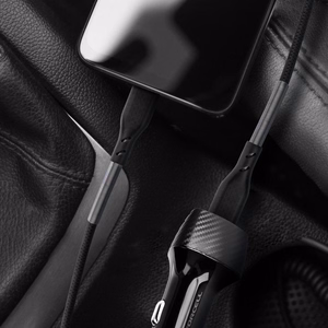 Кабель USB C to USB C Forcell F-Energy QC4.0 PD 5A 66W Carbon 1 m CB-02C чёрный