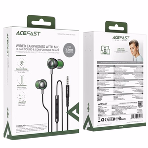 Ausinės Acefast L4 3.5mm juodos