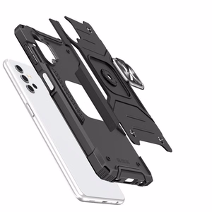 Wozinsky žiedinis šarvuotas hibridinis dėklas + magnetinis laikiklis Samsung Galaxy A13 5G juoda