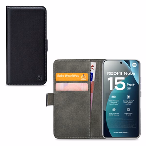 Mobilize Classic Gelly piniginės tipo dėklas Xiaomi Redmi Note 15 Pro+ 5G juodas