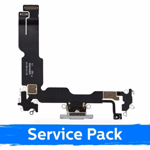 Įkrovimo lizdas skirtas Apple iPhone 15 Plus su flex / juodas / (Service Pack)