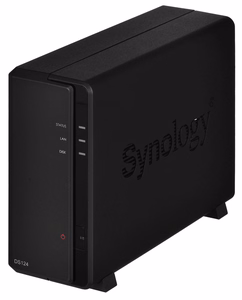 Synology DiskStation DS124 NAS ir duomenų saugojimo serveris Desktopas Ethernet LAN jungtis Juoda RTD1619B