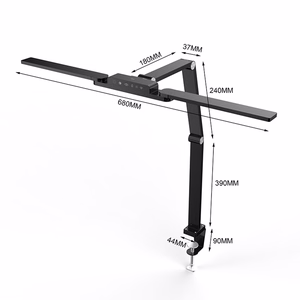 Wozinsky WLM-800 virš monitoriaus montuojama stalinė lempa su nuotolinio valdymo pultu, juoda