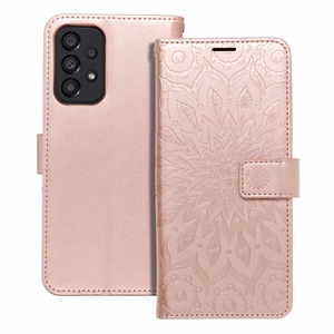 MEZZO knyginis dėklas telefonui SAMSUNG A33 5G mandala rožinis auksas