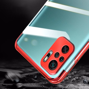Clear Color Case Gel TPU elektroplokštės rėmo dangtelis Xiaomi Redmi Note 10 5G / Poco M3 Pro juodas