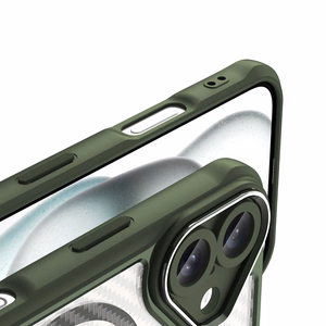 Leading Series Magnetinis silikoninis dėklas telefonui iPhone 16 - žalia