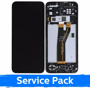 LCD Display Compatible With Samsung M146 M14 5G Black With Frame (Service Pack)