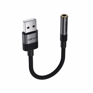 Acefast J13 USB-A на 3.5mm mini jack адаптер - черный