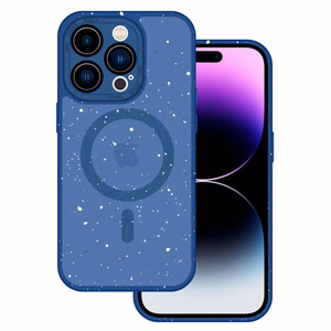 Tel Protect magnetinis Splash matinės tekstūros dėklas Iphone 15, tamsiai mėlynas