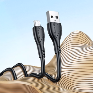 Borofone Kabelis BX121 Energija - USB į Micro USB - 2,4A 1 metras - juodas