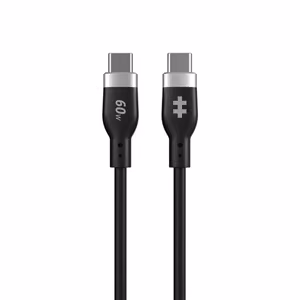 Hyper HyperJuice HJ4011BKGL – 1.5 m 60 W silicone USB-C to USB-C charging cable, black