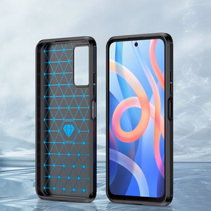Carbon Case гибкий чехол для Xiaomi Redmi Note 11 чёрный