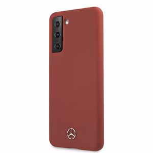 Dėklas telefonui Mercedes Silikoninis Line dėklas Samsung Galaxy S21 raudonas