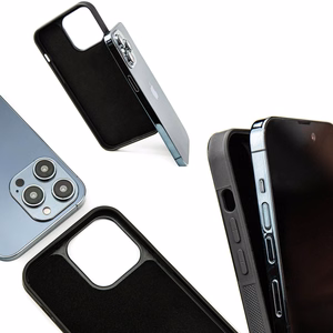 Medinis ir dervos dėklas telefonui iPhone 15 Plus Magnetinis Bewood Unique Orange - oranžinė ir juodas