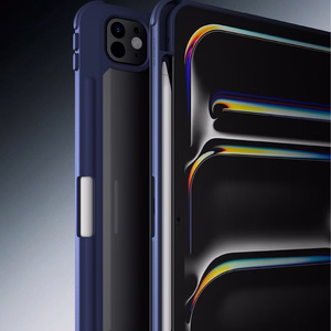 Чехол AmazingThing Titan Pro для iPad Pro 11" M5 с поворотной подставкой 720° и держателем стилуса, темно-синий