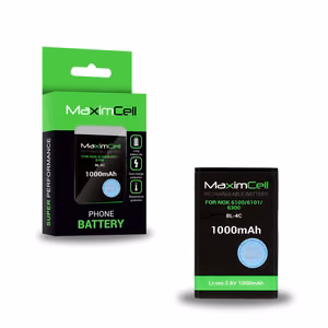 Maximcell baterija skirta Nokia 6100/6101/6300 BL-4C 1000mAh Li-ion